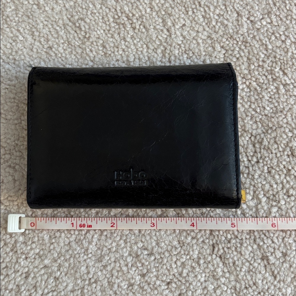 Elegant Black Leather Wallet by HOBO - Picture 8 of 12